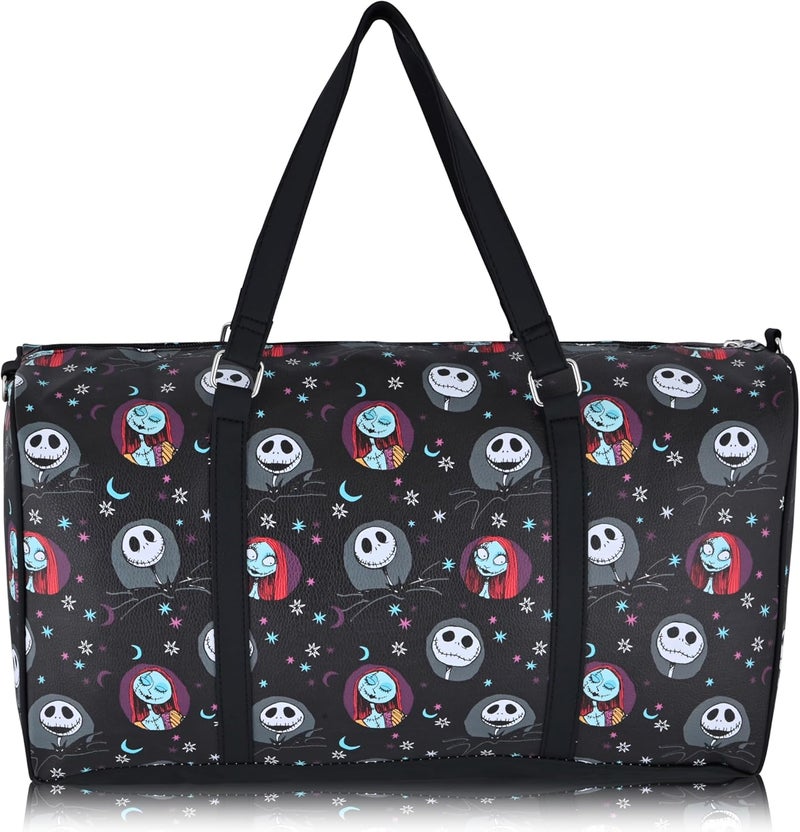 Fast Forward Stitch, Minnie, Mickey, Pooh, Harry Potter, or Jack Skellington 16" Leather Mini Travel Bag, Duffle Bag, Overnight Bag - Image 3